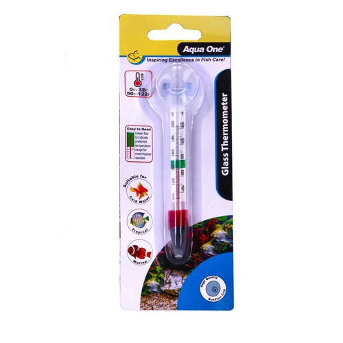 Aqua one glass thermometer - glass,